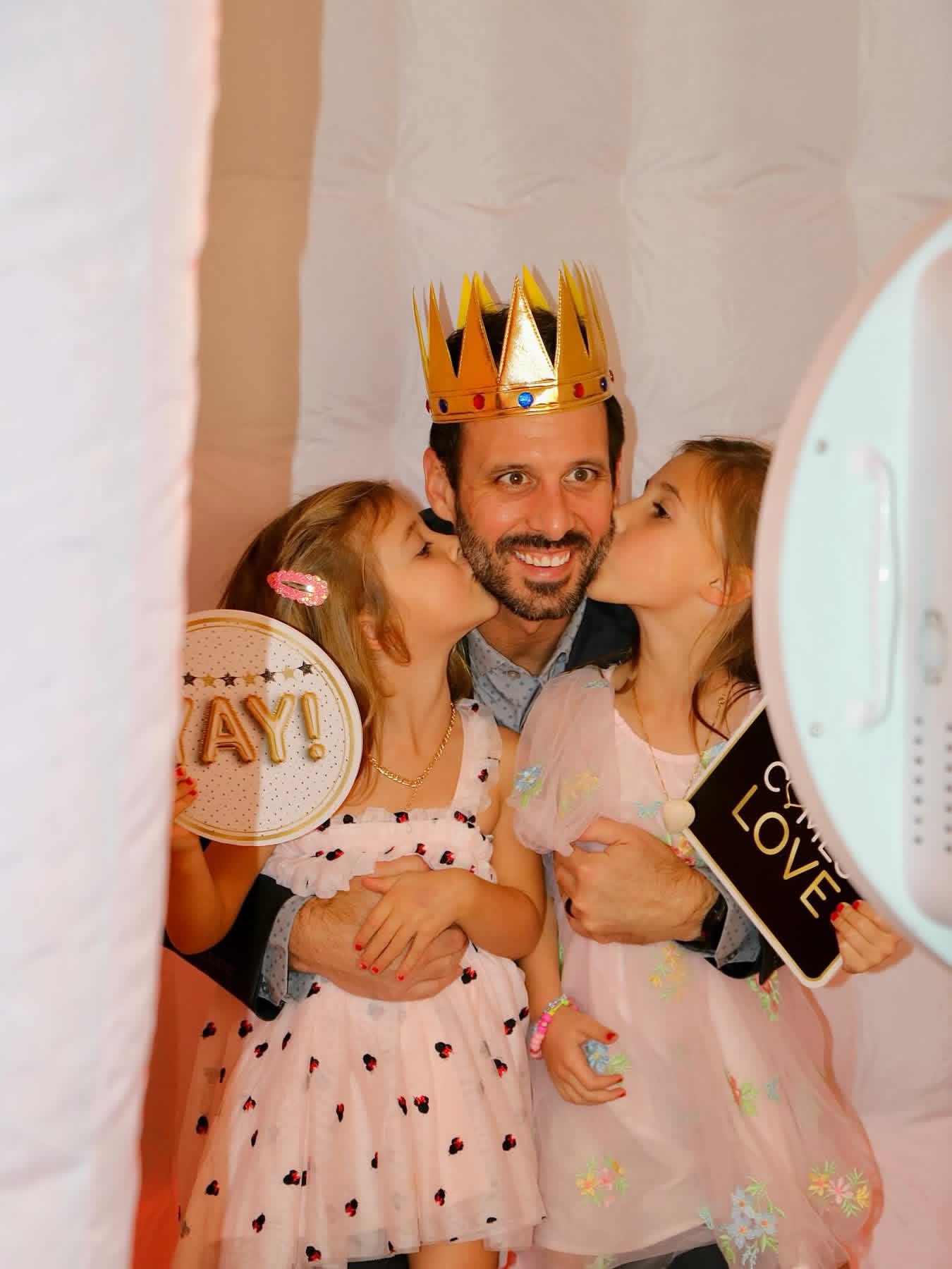 Adam Styer with his children Ruthie and Charlie in Austin, Texas